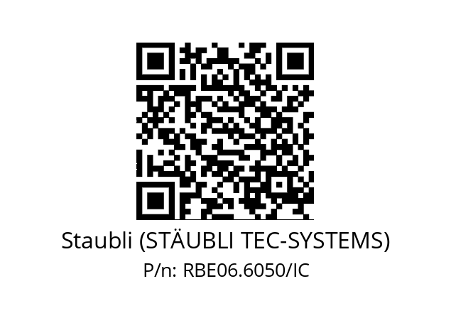   Staubli (STÄUBLI TEC-SYSTEMS) RBE06.6050/IC