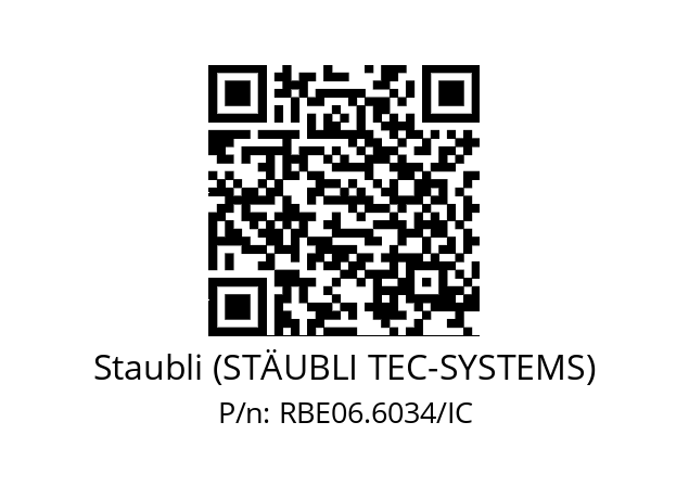   Staubli (STÄUBLI TEC-SYSTEMS) RBE06.6034/IC