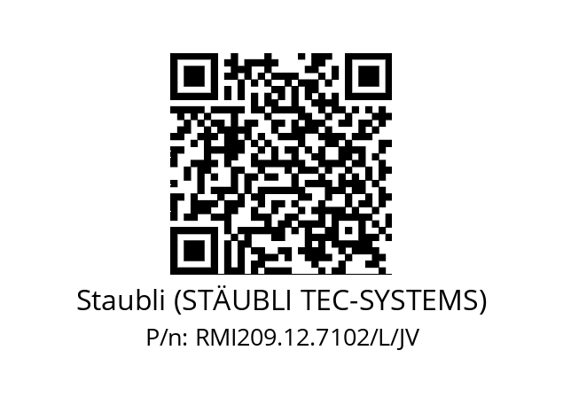   Staubli (STÄUBLI TEC-SYSTEMS) RMI209.12.7102/L/JV