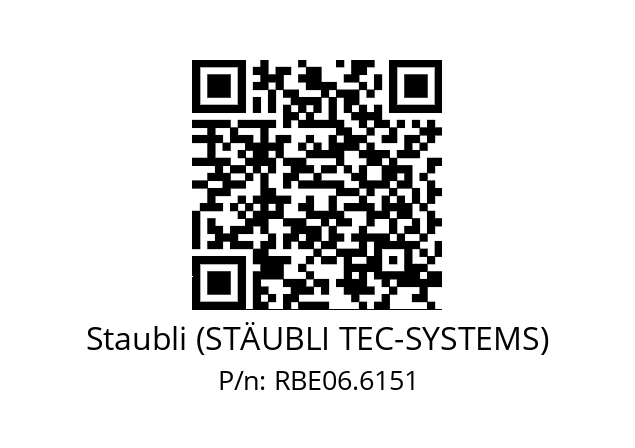   Staubli (STÄUBLI TEC-SYSTEMS) RBE06.6151