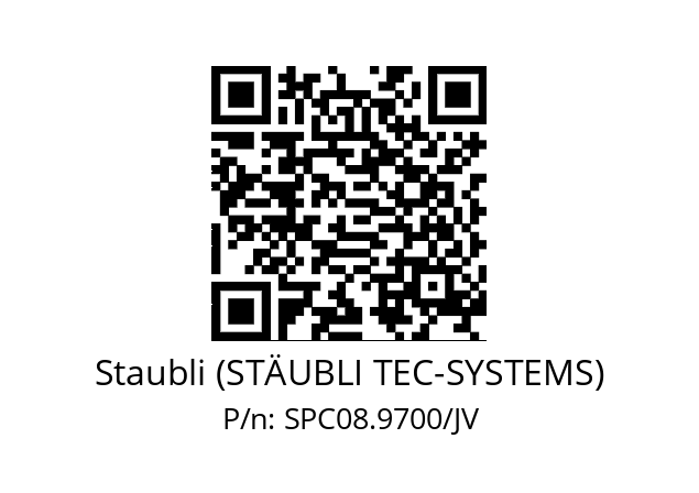   Staubli (STÄUBLI TEC-SYSTEMS) SPC08.9700/JV