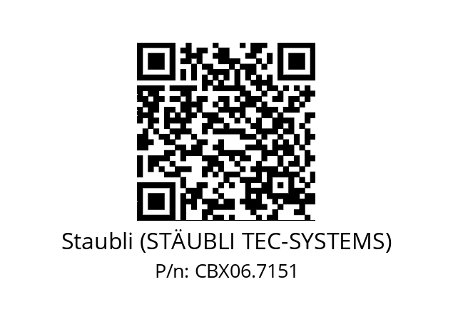   Staubli (STÄUBLI TEC-SYSTEMS) CBX06.7151