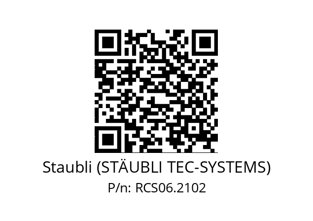   Staubli (STÄUBLI TEC-SYSTEMS) RCS06.2102