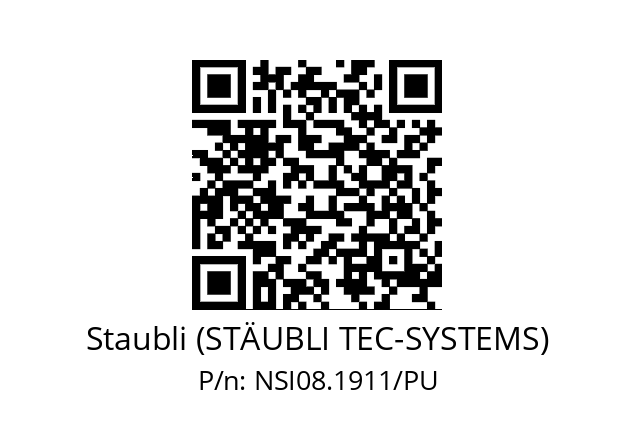   Staubli (STÄUBLI TEC-SYSTEMS) NSI08.1911/PU