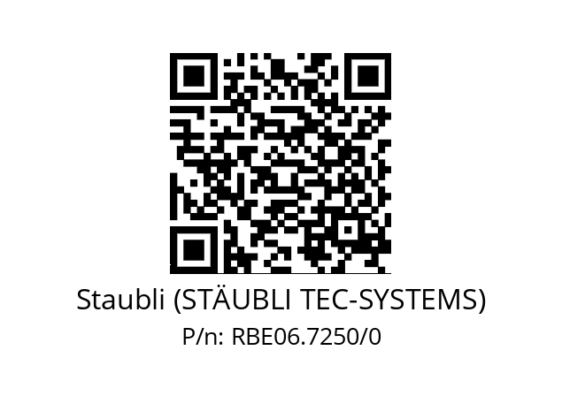   Staubli (STÄUBLI TEC-SYSTEMS) RBE06.7250/0