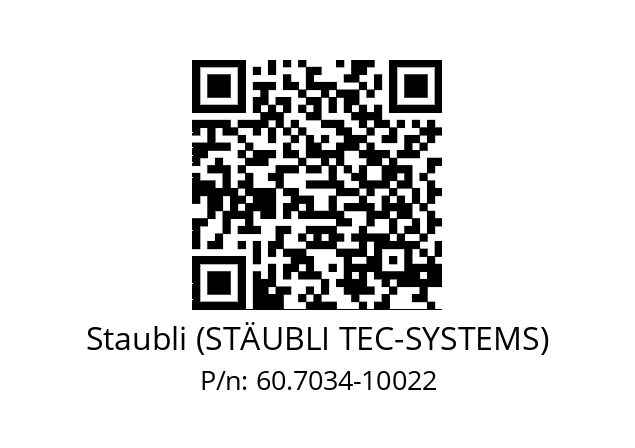   Staubli (STÄUBLI TEC-SYSTEMS) 60.7034-10022