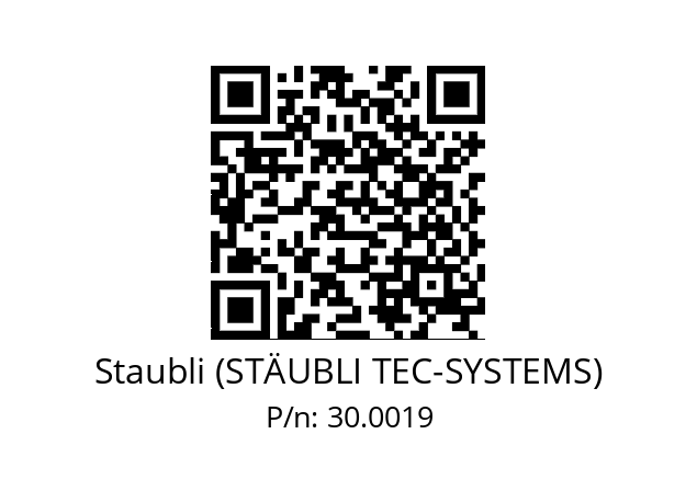   Staubli (STÄUBLI TEC-SYSTEMS) 30.0019