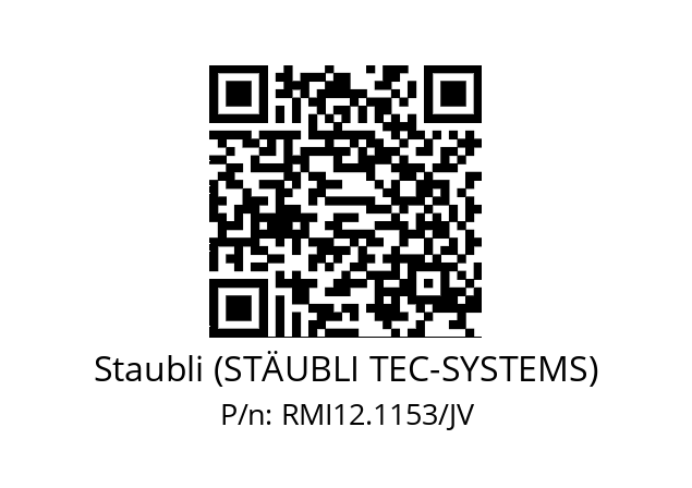   Staubli (STÄUBLI TEC-SYSTEMS) RMI12.1153/JV