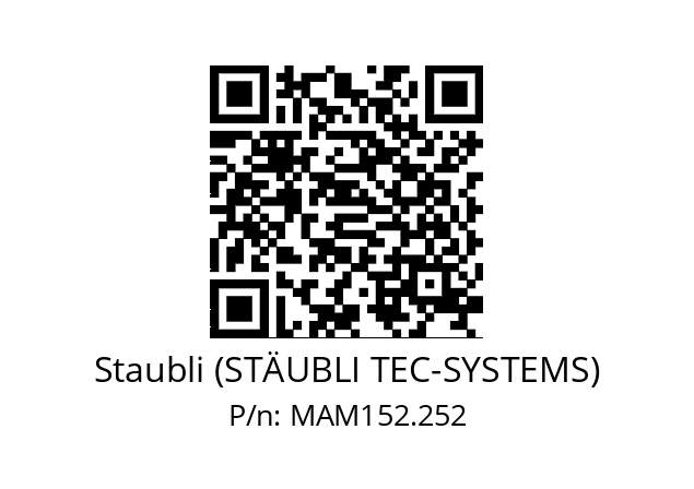   Staubli (STÄUBLI TEC-SYSTEMS) MAM152.252