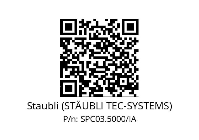   Staubli (STÄUBLI TEC-SYSTEMS) SPC03.5000/IA