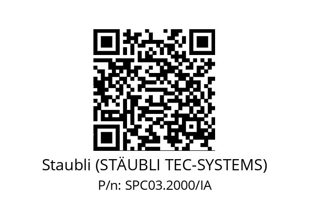   Staubli (STÄUBLI TEC-SYSTEMS) SPC03.2000/IA