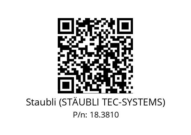   Staubli (STÄUBLI TEC-SYSTEMS) 18.3810