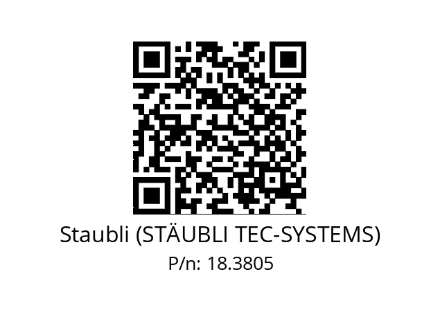   Staubli (STÄUBLI TEC-SYSTEMS) 18.3805