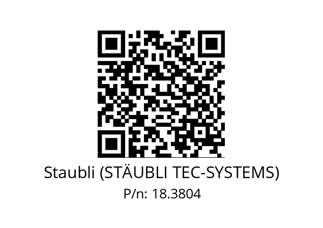   Staubli (STÄUBLI TEC-SYSTEMS) 18.3804