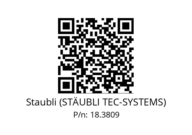   Staubli (STÄUBLI TEC-SYSTEMS) 18.3809