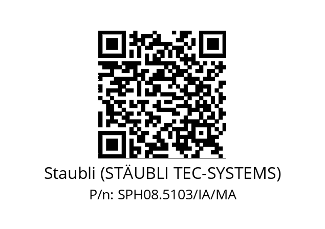   Staubli (STÄUBLI TEC-SYSTEMS) SPH08.5103/IA/MA