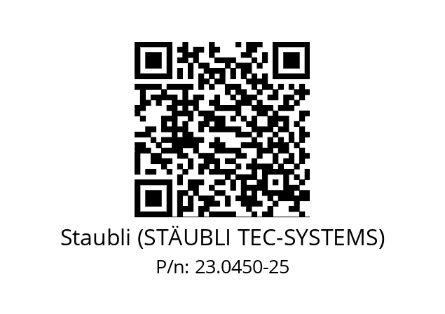   Staubli (STÄUBLI TEC-SYSTEMS) 23.0450-25