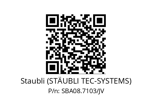   Staubli (STÄUBLI TEC-SYSTEMS) SBA08.7103/JV