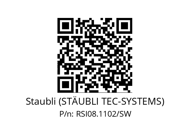   Staubli (STÄUBLI TEC-SYSTEMS) RSI08.1102/SW