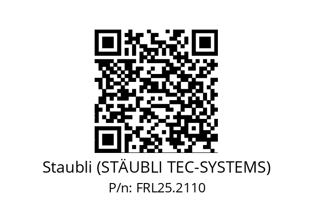   Staubli (STÄUBLI TEC-SYSTEMS) FRL25.2110