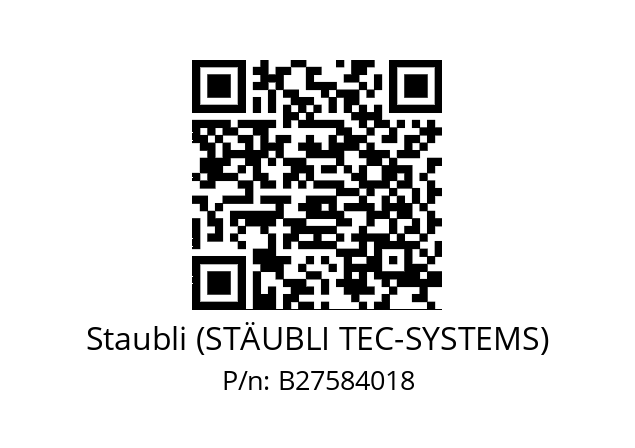   Staubli (STÄUBLI TEC-SYSTEMS) B27584018