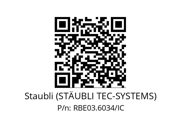   Staubli (STÄUBLI TEC-SYSTEMS) RBE03.6034/IC