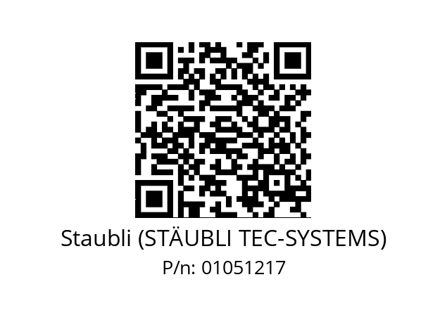   Staubli (STÄUBLI TEC-SYSTEMS) 01051217