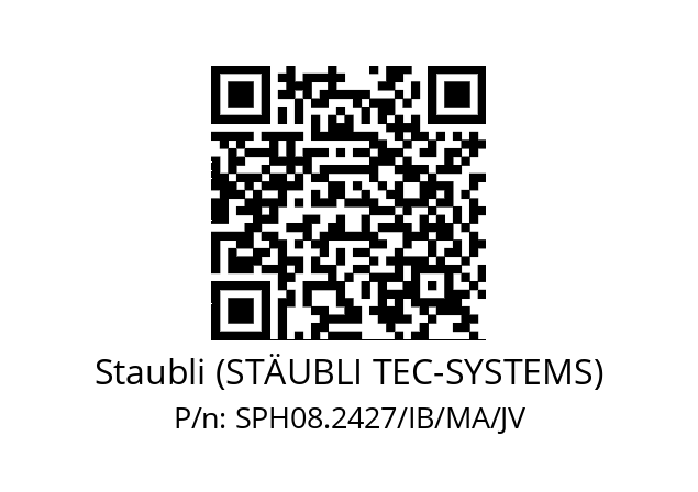   Staubli (STÄUBLI TEC-SYSTEMS) SPH08.2427/IB/MA/JV