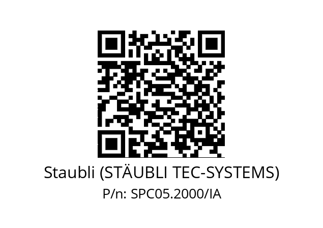   Staubli (STÄUBLI TEC-SYSTEMS) SPC05.2000/IA