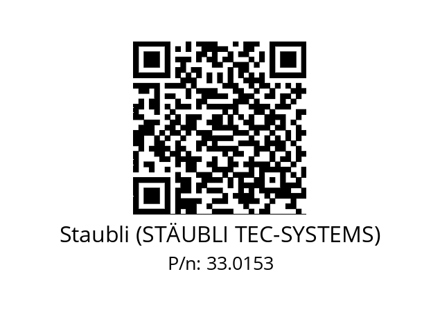   Staubli (STÄUBLI TEC-SYSTEMS) 33.0153