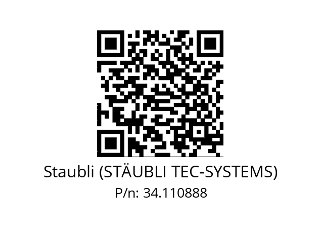   Staubli (STÄUBLI TEC-SYSTEMS) 34.110888