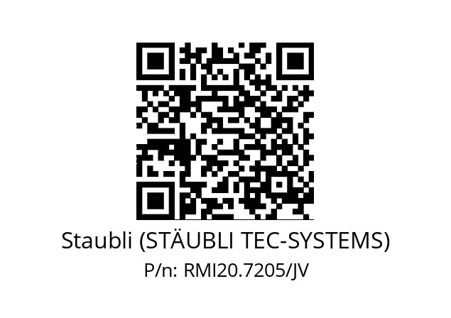   Staubli (STÄUBLI TEC-SYSTEMS) RMI20.7205/JV