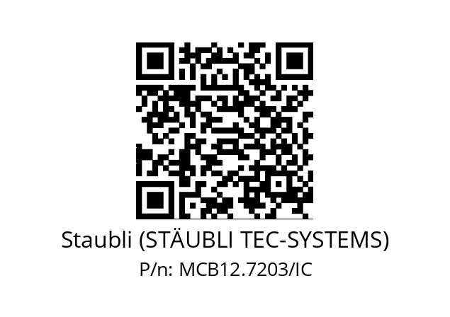   Staubli (STÄUBLI TEC-SYSTEMS) MCB12.7203/IC