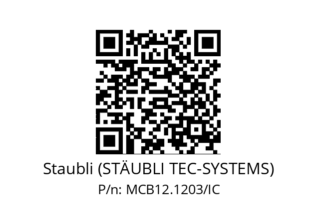   Staubli (STÄUBLI TEC-SYSTEMS) MCB12.1203/IC