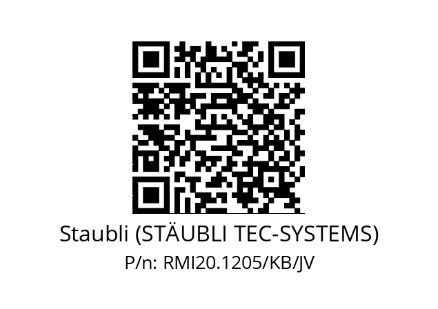   Staubli (STÄUBLI TEC-SYSTEMS) RMI20.1205/KB/JV