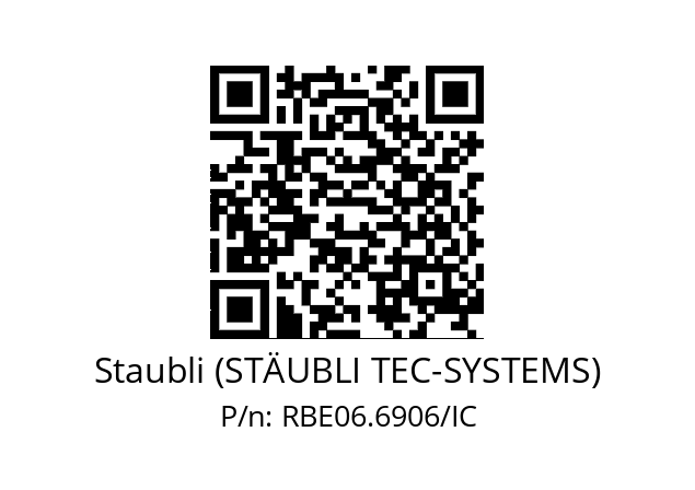   Staubli (STÄUBLI TEC-SYSTEMS) RBE06.6906/IC