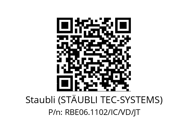   Staubli (STÄUBLI TEC-SYSTEMS) RBE06.1102/IC/VD/JT