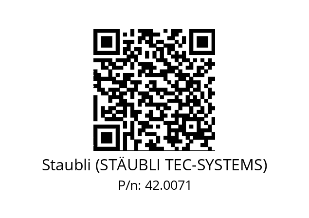   Staubli (STÄUBLI TEC-SYSTEMS) 42.0071