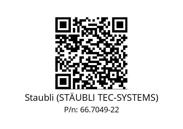   Staubli (STÄUBLI TEC-SYSTEMS) 66.7049-22