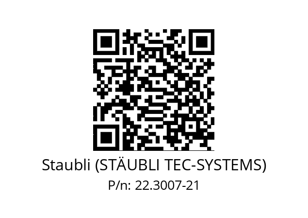   Staubli (STÄUBLI TEC-SYSTEMS) 22.3007-21