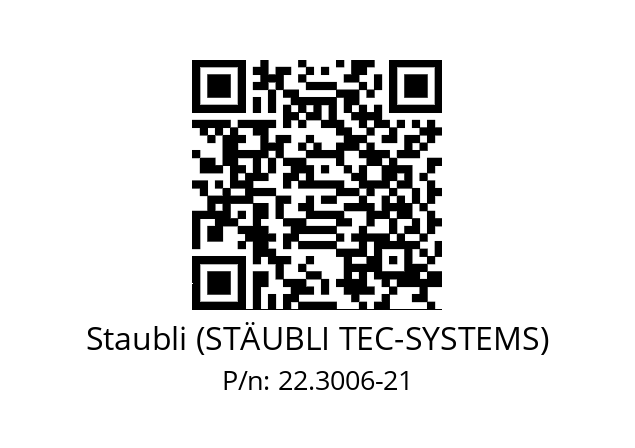   Staubli (STÄUBLI TEC-SYSTEMS) 22.3006-21