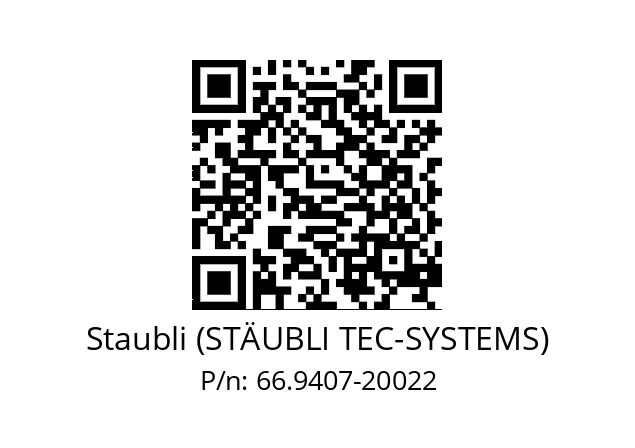   Staubli (STÄUBLI TEC-SYSTEMS) 66.9407-20022