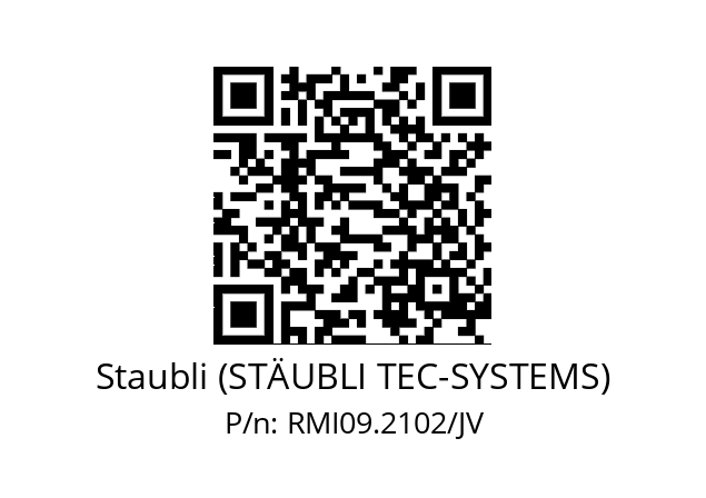   Staubli (STÄUBLI TEC-SYSTEMS) RMI09.2102/JV