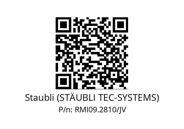   Staubli (STÄUBLI TEC-SYSTEMS) RMI09.2810/JV