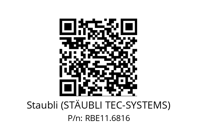   Staubli (STÄUBLI TEC-SYSTEMS) RBE11.6816