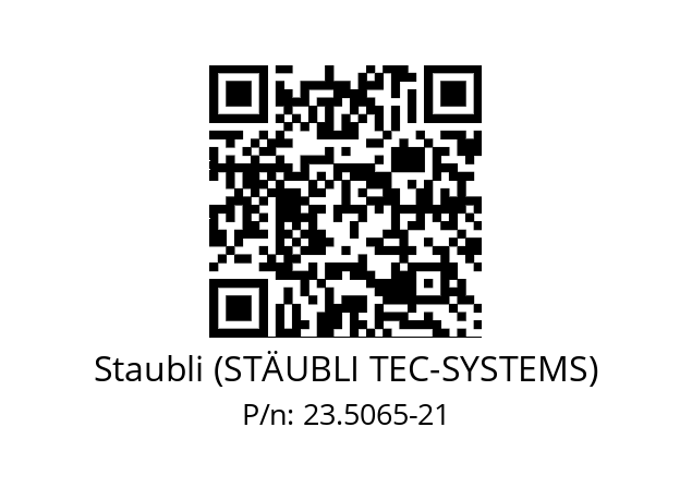   Staubli (STÄUBLI TEC-SYSTEMS) 23.5065-21