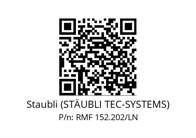   Staubli (STÄUBLI TEC-SYSTEMS) RMF 152.202/LN