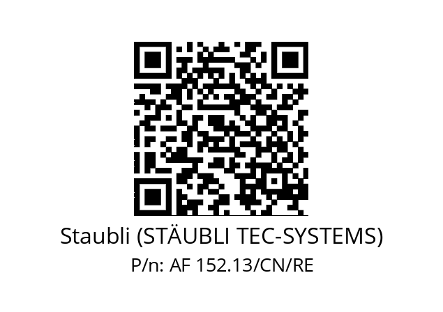   Staubli (STÄUBLI TEC-SYSTEMS) AF 152.13/CN/RE