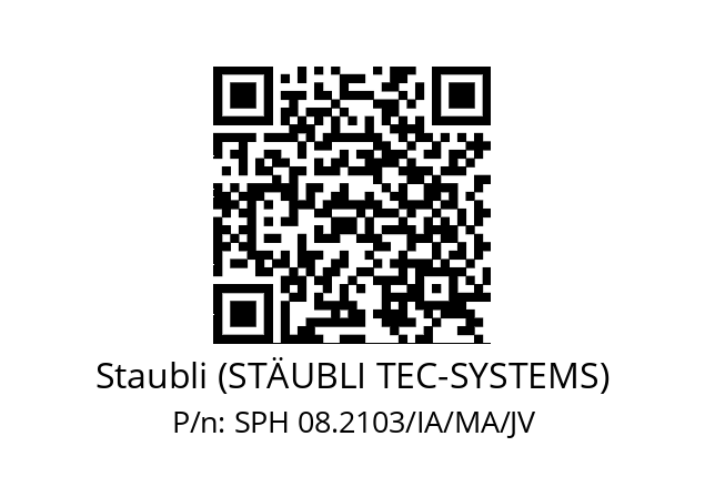   Staubli (STÄUBLI TEC-SYSTEMS) SPH 08.2103/IA/MA/JV