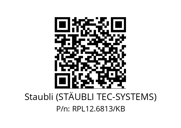   Staubli (STÄUBLI TEC-SYSTEMS) RPL12.6813/KB